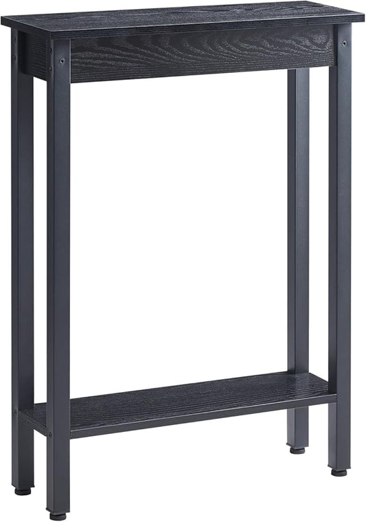 Small Console Table with Shelf Little Narrow Entryway Table Skinny Thin High Tall Display Stand for Entry Hall Hallway, Foyer, as Eextension for Long Behind Couch Sofa Table / Kitchen Countertop