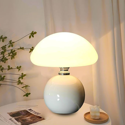 Mushroom Lamp for Bedroom Living Room,Mushroom Table Lamps for Bedside Night Stands,3 Color Temperature Desk Small Table Lamp,Cute Mini Modern Night Light Lamp,Unique Home Decoration