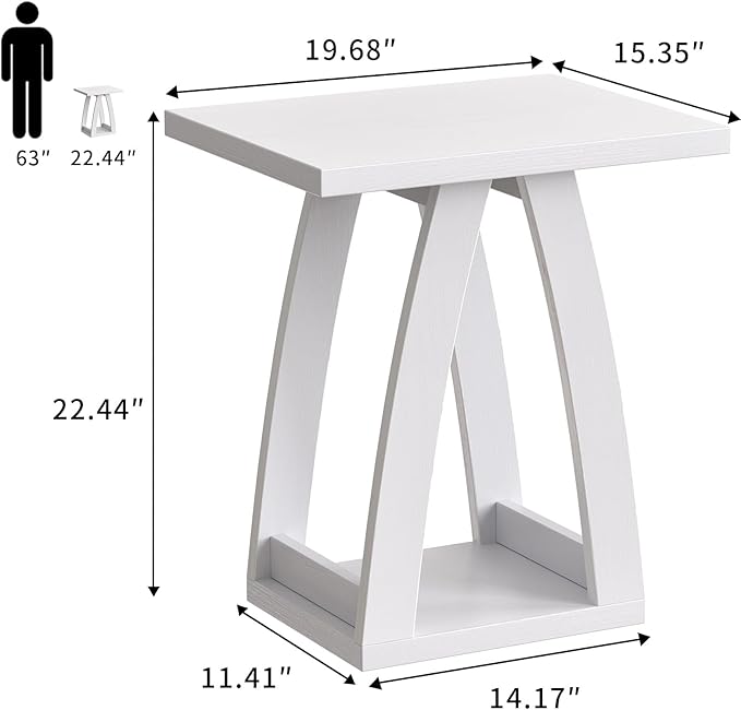 End Tables Living Room Set of 2. Side Tables Living Room. Side Table Beside Sofa. Modern End Table for Home. White End Tables Set of 2