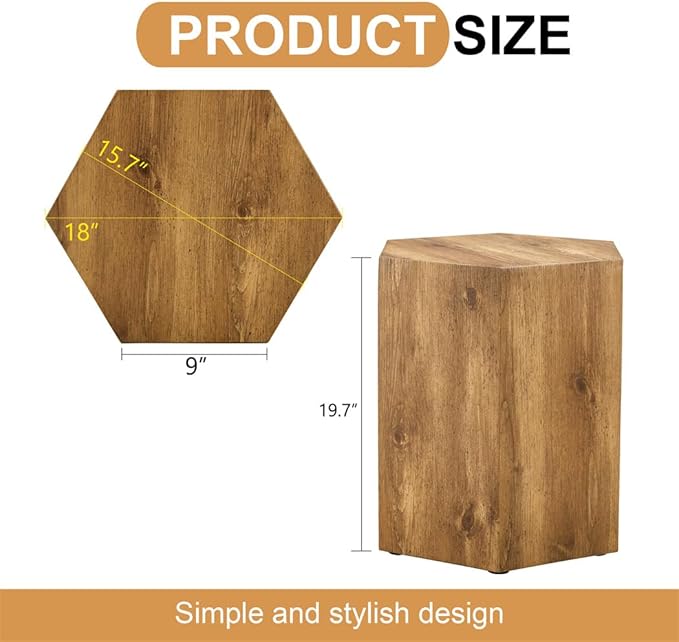 End Table, Side Table Living Room Table, Modern Sofa Couch Tables, Bedside Table for Living Room