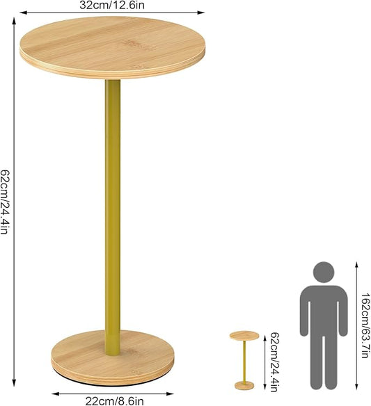 Drink Table Pedestal Side Table for Small Spaces Round Side Table for Living Room Small Round Coffee Table Drink Holder Table for Waiting Room, Sofa
