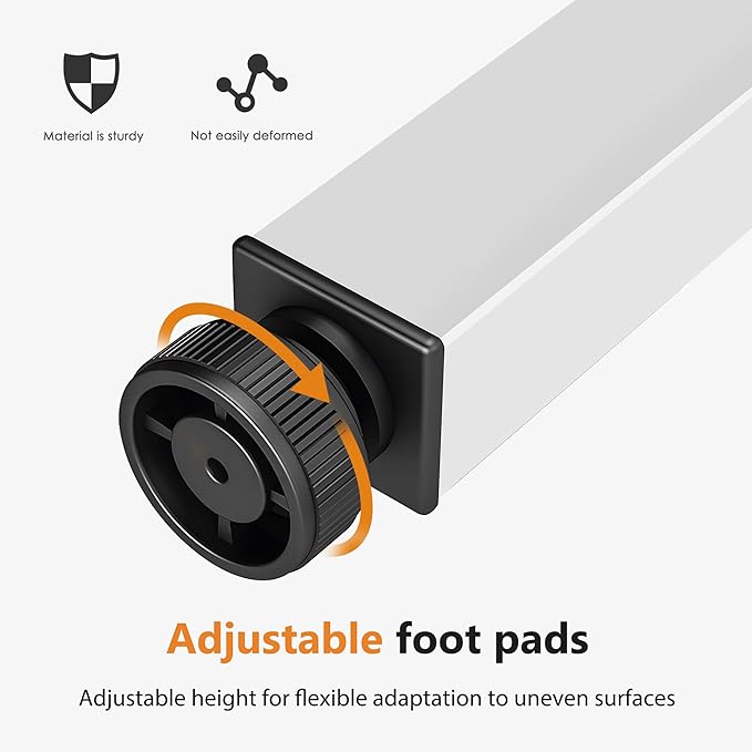 DlandHome Folding Desk Small Desk 31.5 inches Computer Desk for Home Office Folding Table Writing Table for Small Spaces No Assembly Required Teak & White Frame