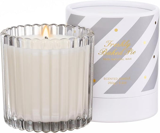 M&SENSE Spring Soy Candles for Home Scented, Cinnamon Pie Non Toxic Candles for Holiday, 9.2oz Natural Organic Clean Burning Up to 60 Hours, Mothers Day Kitchen Decor Gifts for Women