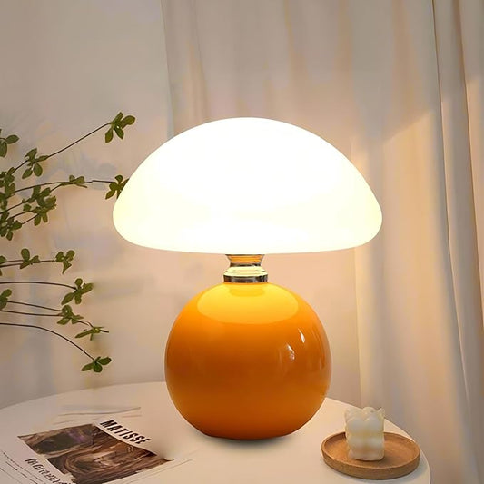 Mushroom Lamp for Bedroom Living Room,Mushroom Table Lamps for Bedside Night Stands,3 Color Temperature Desk Small Table Lamp,Cute Mini Modern Night Light Lamp,Unique Home Decoration
