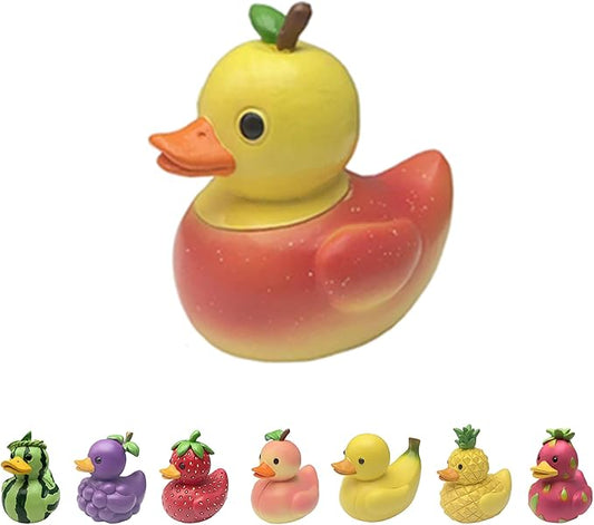 Whimsical Resin Shelf Sitter - 3 Inch Mini Decorative Sculpture for Office Desk Kitchen Living Room School - Creative Tabletop Ornament Gift with Exquisite Detailing (for Apple)