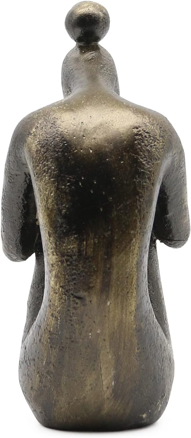 Lukitas Unique Decorative Girl Thinker Bookends, Non-Slip Book Holder, Home Office Bookshelf Decor, Creative Desktop Ornaments for Study Room Hotel Shelves, Resin, 1Pair/2Piece 6.5''