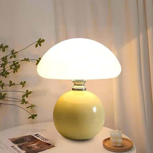 Mushroom Lamp for Bedroom Living Room,Mushroom Table Lamps for Bedside Night Stands,3 Color Temperature Desk Small Table Lamp,Cute Mini Modern Night Light Lamp,Unique Home Decoration