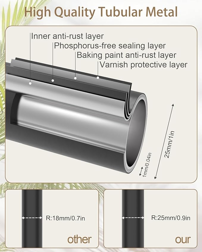 Height Adjustable Drink Table, Vintage Round Indoor Metal Plant Stand, for Small Spaces, Living Room, Bedroom, Cocktail, 1 Pack, Dark Brown, GBZ001CZ-1