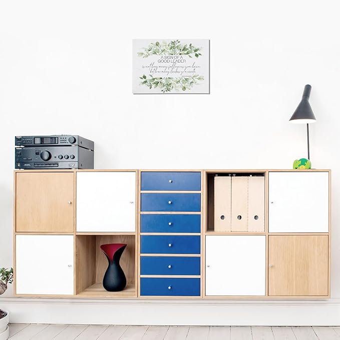 BIWSHA Inspirational Wall Art,Motivational a Sign of a Good Leader Wall Print,Mahatma Gandhi Quotes Canvas Wall Art,Leadership Gifts Wall Decor for Home Living Room 14x11 Inch