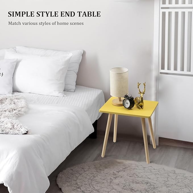 FORAOFUR Side Tables Living Room Set of 2, Small Wooden Table Accent Table Living Room, Bedroom, Accent Tables for Small Spaces, Easy Assembly