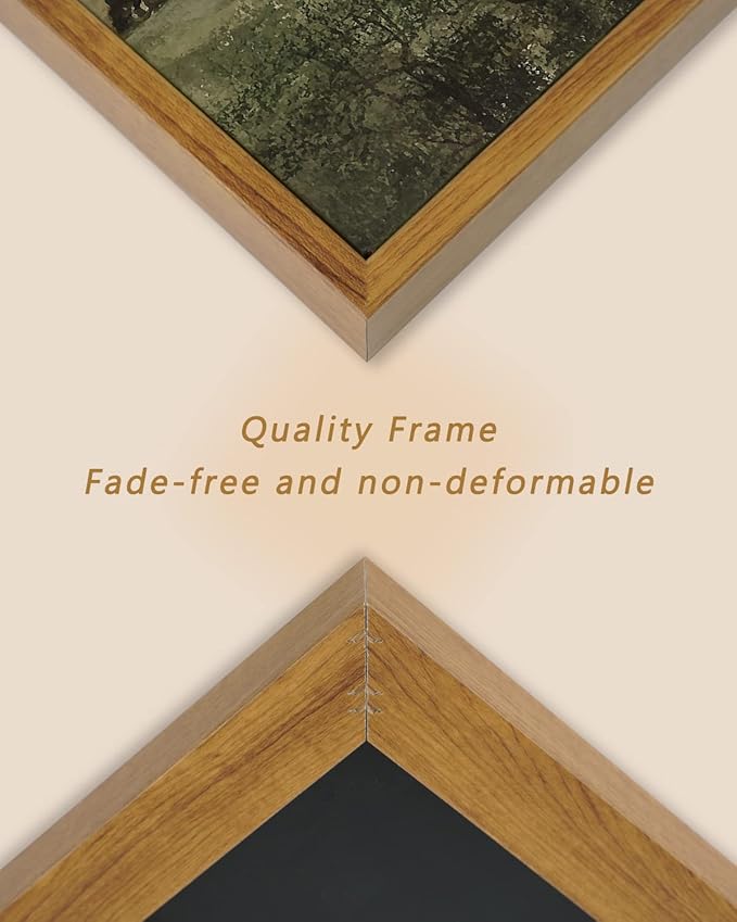 ARPEOTCY Framed Canvas Wall Art, Winter Landscape Christmas Decor, Living Room Snow Scenery Paintings Wall Decor, Home Bedroom Bathroom Vintage Decorations, Christmas Holiday Gifts, 12x16 Inch