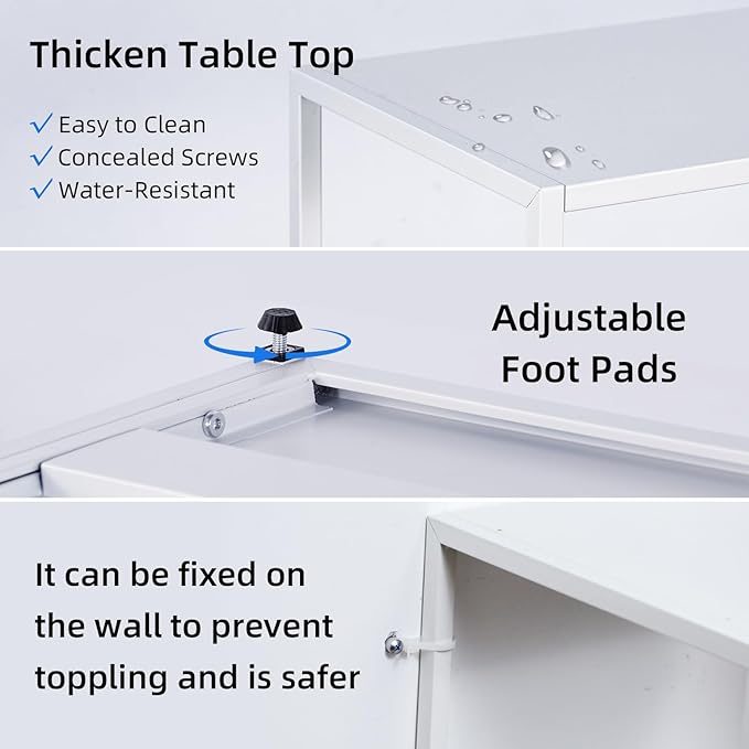 63 Inch Metal Console Table with 8 Storage Shelves,Extra Long Entryway Table,Narrow Sofa Table,Hallway Table for Entrances to Corridor, Foyer,Living Room (White, 62.99×11.81×31.5)