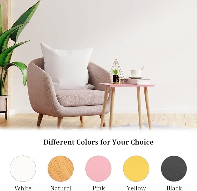 FORAOFUR Side Table, Small End Table Accent Table Living Room Bedroom Balcony Office, Modern Side Table Bedside Table Home Decor, Easy Assembly