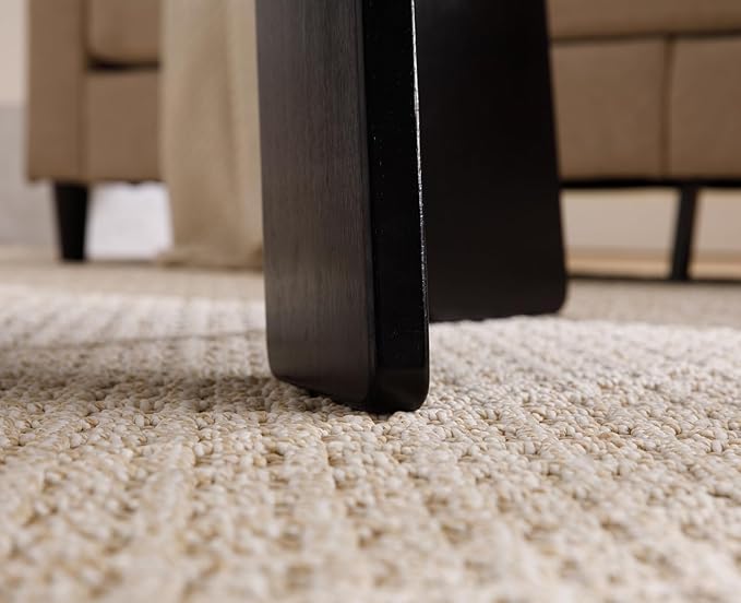 chairus 32 Inches Round Coffee Table Wooden Side Table Cute Circle End Table for Living Room, Home Decor, Balcony, Black