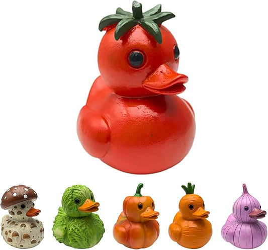 Whimsical Resin Shelf Sitter - 3 Inch Mini Decorative Sculpture for Office Desk Kitchen Living Room School - Creative Tabletop Ornament Gift with Exquisite Detailing (Tomato)