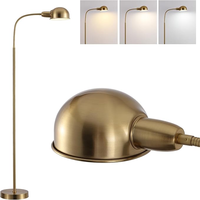 Adjustable Floor Reading Lamp Standing Lamps with Remote Control Gooseneck and Rotatable Shade, Modern for Living Room Bedroom Study Room Office Hotel