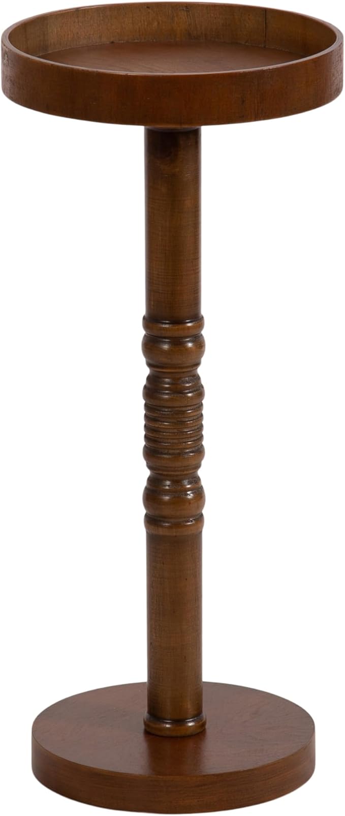 Kate and Laurel Bellport Farmhouse Round Drink Table; 10 x 10 x 22; Natural Rustic; Decorative Coastal Martini Table for Use as Charming Indoor Plant Stand or Living Room Pedestal Table