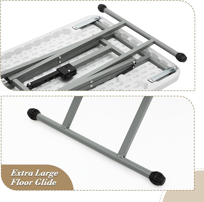 Athena Collection Folding TV Tray Table Couch Table with 5 Height Adjustable, Portable Small Folding Table Dinner Tray Laptop Table for Living Room Small Space for Eating on Bed Sofa Couch