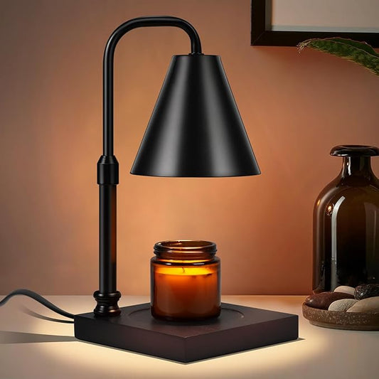Candle Warmer Lamp with Dimmer, Adjustable Height Metal Candle Wax Warmer Warming Lamp 2/4/8H Timer for Scented Candles for Housewarming Bedroom Home Decor Mom Women Men Family