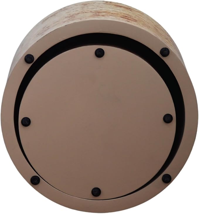 Nesting Coffee Table Set of 2 for Living Room, Modern Round Wooden Circle Accent Side Tables for Small Spaces, Bedroom, Balcony, Office, Natural Burl Finish (19"+15")