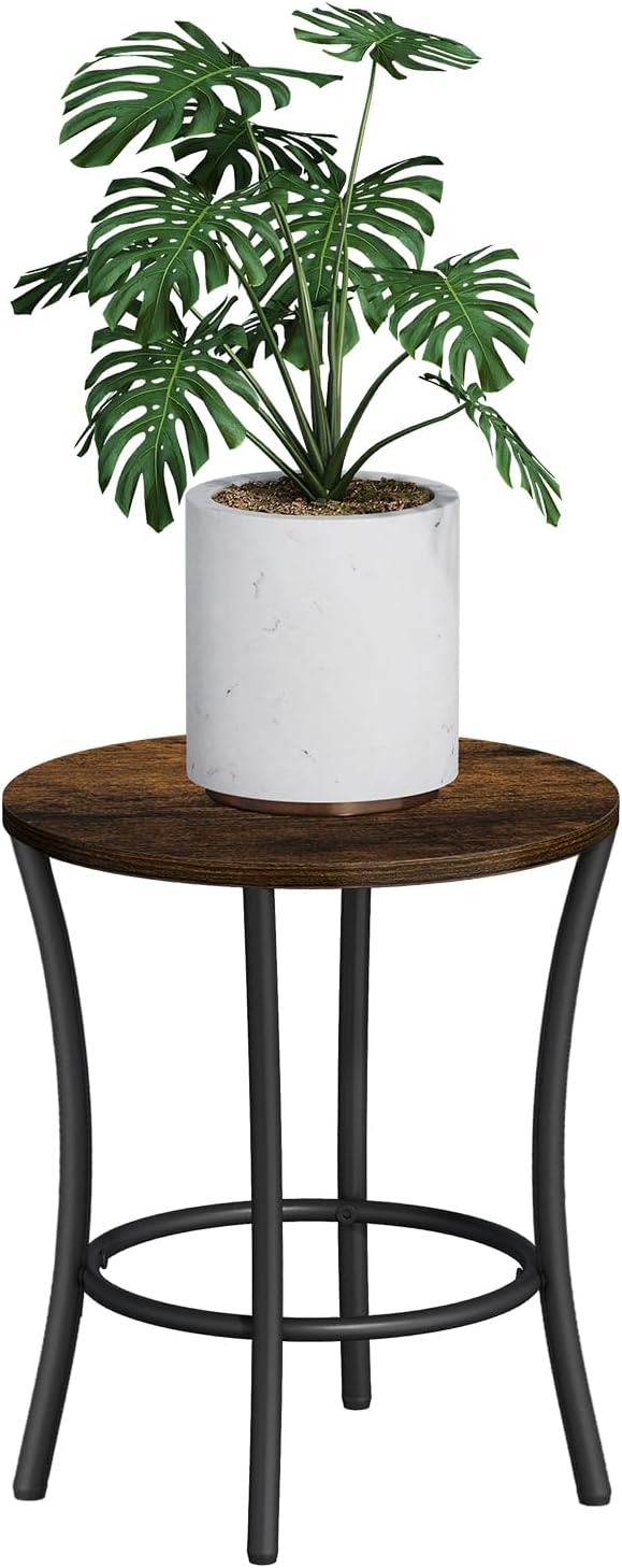 YINMIT Plant Stand Indoor, Round Plant Pots,Flower Pots for Indoor Plants, Adjustable Plant Shelf for Multiple Plant , Corner Plant Stand for Living Room Balcony Patio & Garden (Brown, Small)