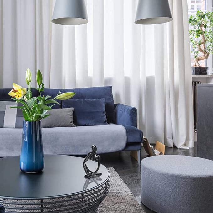 BOPART Resin Thinker Statues Black Decor for Home, Office or Living Room, Black Figurines Sculptures for Floating Shelf, Coffee Table Decoration