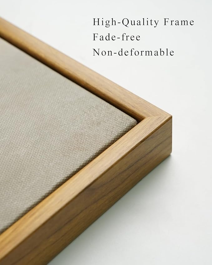 ARPEOTCY Vintage Floral Framed Wall Art, Hollyhocks Bathroom Decor Aesthetic, 16x24 Inch Large Canvas Art, Retro Wall Decor for Bedroom Living Room, Office Still Life Paintings Gifts