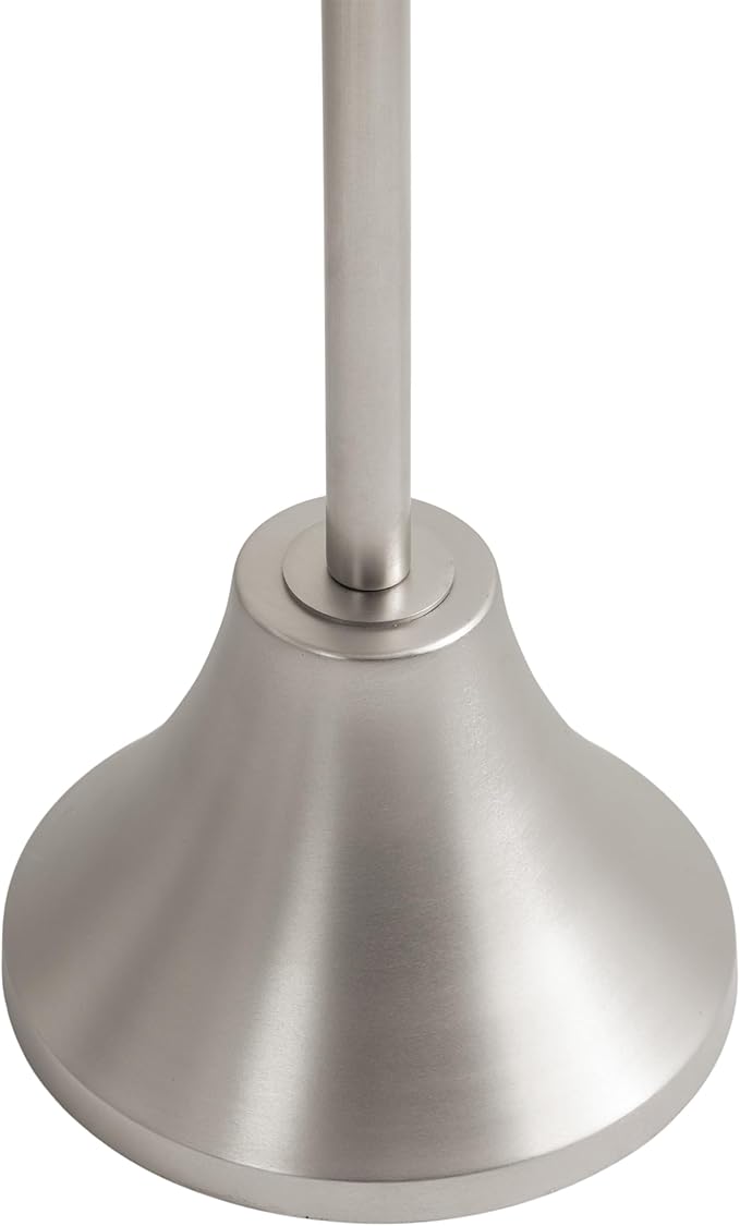 Kate and Laurel Sanzo Modern Pedestal Side Table; 15 x 15 x 24; Antique Silver; Decorative End Table with Hammered Tabletop for Use as a Bedroom Nightstand or Living Room Accent Table