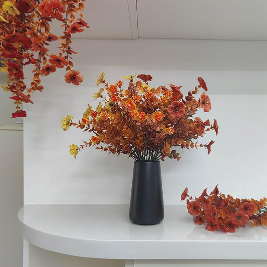 Matte Black Vase - Black Flower vase, 6" Small Simple Modern Ceramic Vases for Flower/Pampas Grass, Minimalist Farmhouse Boho Vase for Centerpieces, Home Decor, Bathroom Decor