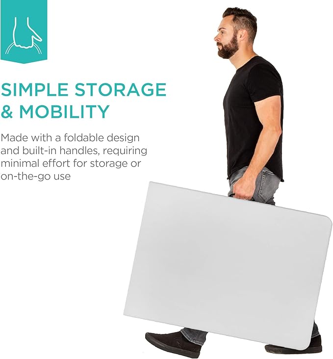 Best Choice Products 6ft Plastic Folding Table, Indoor Outdoor Heavy Duty Portable w/Handle, Lock for Picnic, Party, Camping - White