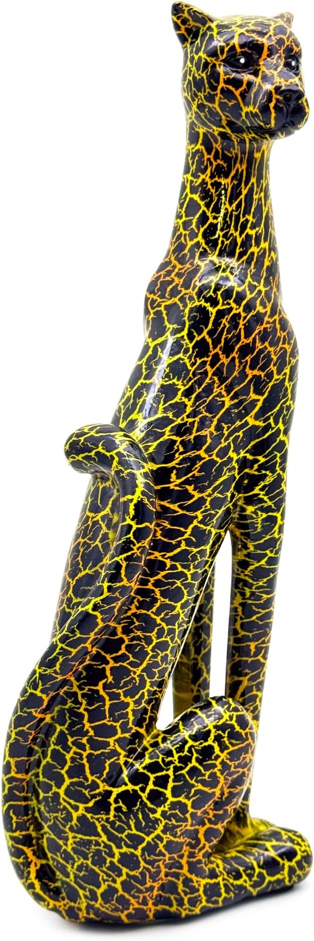Colorful Leopard Statue Art Figurine Sculpture Collectible Gifts for Leopard Lover Office Home Decor Desk Accessories Decoration Garden Figurines Outdoor Decor (Color I)