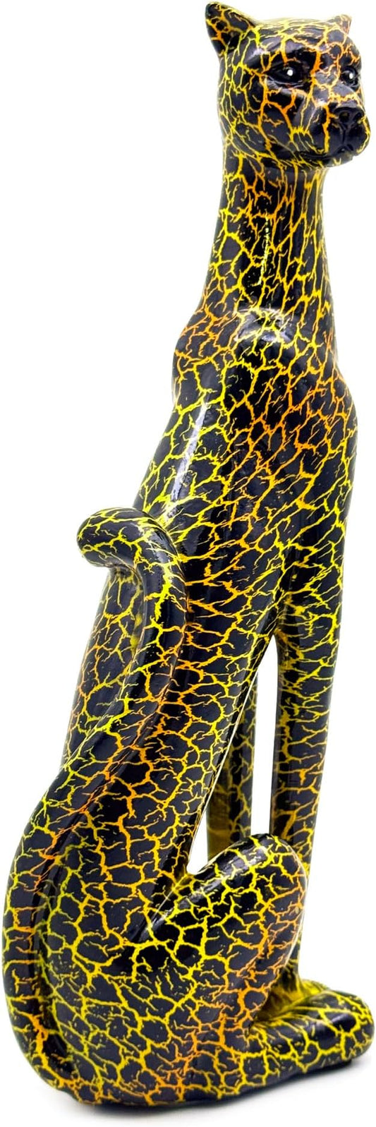 Colorful Leopard Statue Art Figurine Sculpture Collectible Gifts for Leopard Lover Office Home Decor Desk Accessories Decoration Garden Figurines Outdoor Decor (Color I)
