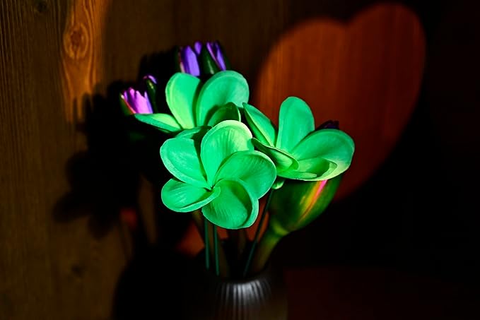 Birthday Gifts for Women 10pcs Christmas Green Flowers PU Real Touch Flowers Hawaiian Plumeria Frangipani Artificial Flowers for DIY Birthday Gifts Wedding Gifts Home Decor Table Centerpiece