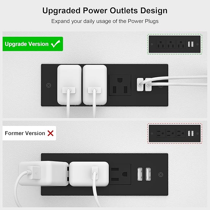 Ecoprsio 47'' Entryway Table with Outlets and USB Ports, Console Table with 3 Drawers, Sofa Table Narrow Long with Storage Shelves for Living Room, Couch, Hallway, Foyer, Kitchen Counter, White