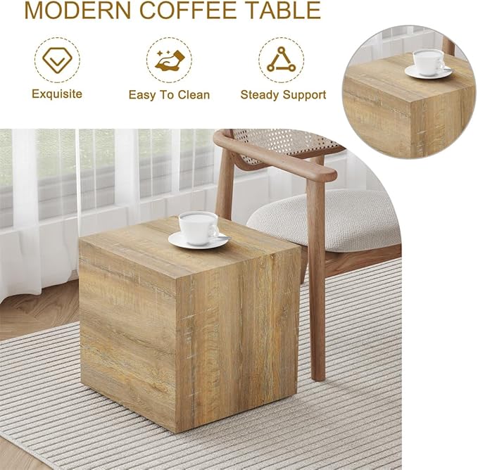 Coffee Table Set for 3, Living Room Table Set, Wood Coffee Table and Side Table, Modern Coffee Table Set, Center Table Set, No Assembly Required - Ready to Use