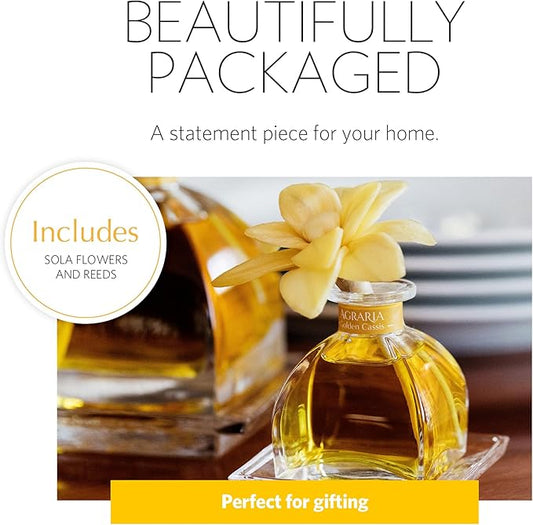 AGRARIA PetiteEssence Flower and Reed Diffuser Set, Hand Crafted Sola Flower Botanical Home Fragrance Set, Scented Oil Gift for All Occasions