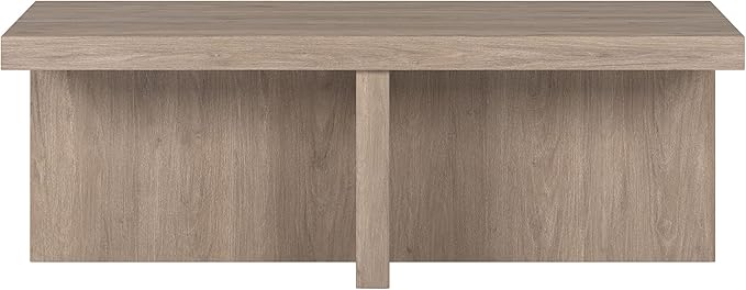 Henn&Hart Elna Coffee Table, 44" Wide,Grey