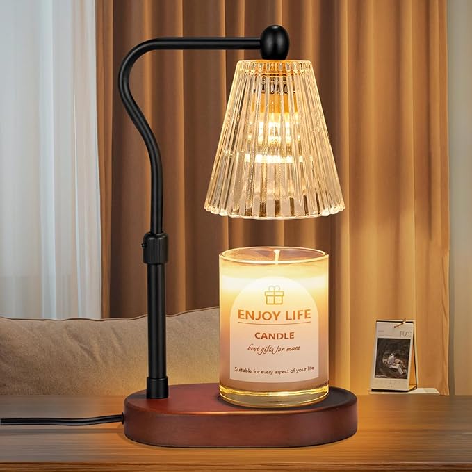 Candle Warmer Lamp with Timer Dimmer Adjustable Height,Mothers Day Gifts,Electric Wax Warmer Vintage Home Decor for Scented Jar Candles,Birthday Gifts for Women