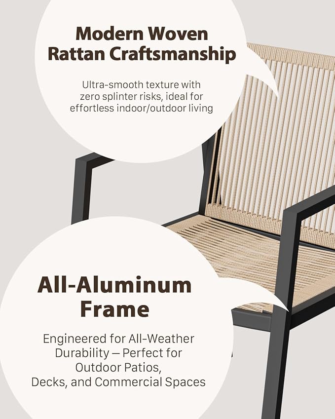 ZANDOR Expandable Outdoor Dining Set for 4-6-8,Patio Table and Chairs Set with Wood Top for Garden,Backyard,Porch,55"-82.7" Extendable Aluminum Outdoor Table Set with 8 Chairs,Grey