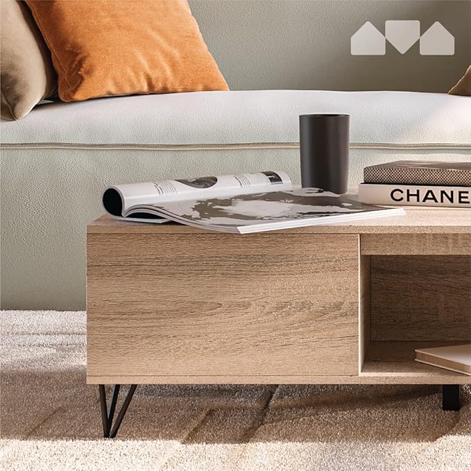 Milliard Modern Farmhouse Coffee Table with Storage Grey
