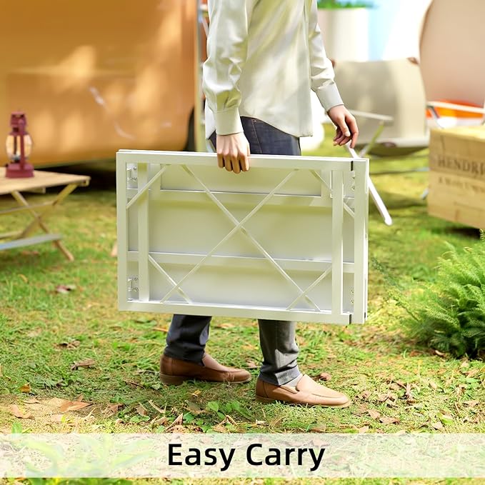 Elephance Folding Desk Writing Computer Desk for Home Office, No-Assembly Study Office Desk Foldable Table for Small Spaces