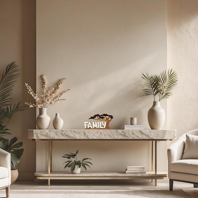 Decozen Gifts for Mom - Wooden Family Sculpture - Mother's Day Birthday Gifts, Home, Office, Living Room, Shelf, Fireplace, Farmhouse, Tabletop, Boho and Mantle Decor - Mothers Day Decorations