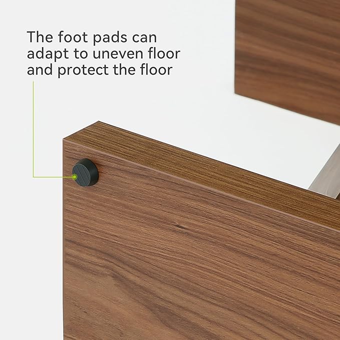 LITTLE TREE 63-Inch Console Table with Geometric Base, Modern Long Narrow Accent Sofa Table Behind The Couch, Wood Entryway Table for Hallway, Foyer, Living Room, Dark Brown