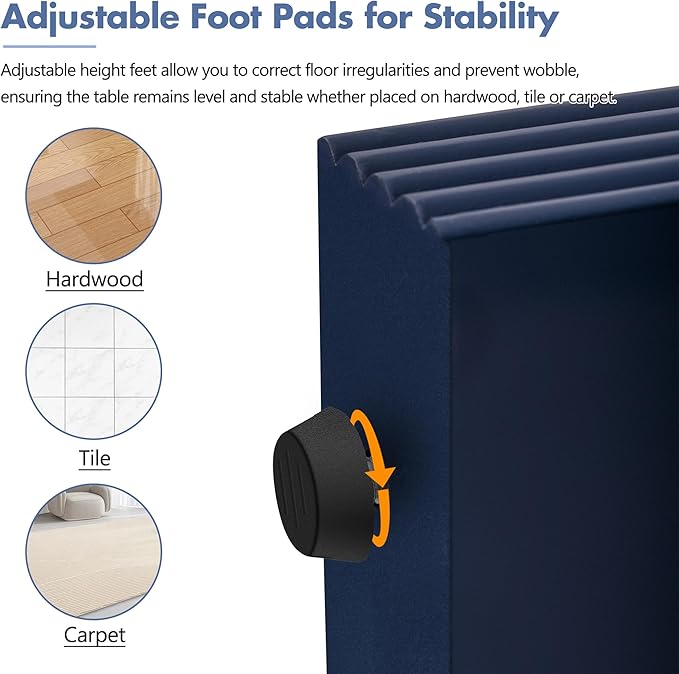 kevinplus 55'' Modern Console Table Sofa Table Entryway Table with 2 Drawers for Living Room, Contemporary Wood Console Table Sofa Table Sturdy Construction for Living Room, Blue