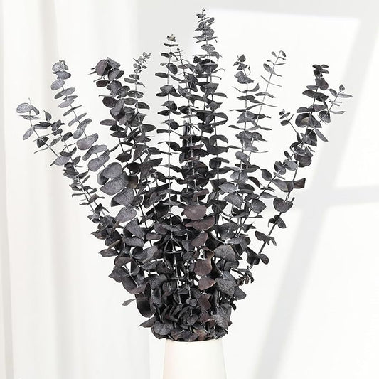 16 Pcs Dried Eucalyptus Stems, 17'' Natural Fresh Eucalyptus Leaves Branches Hanging for Shower, Preserved Real Purple Plant Live for Home SPA Wall Bathroom Wedding Party Vase Decor