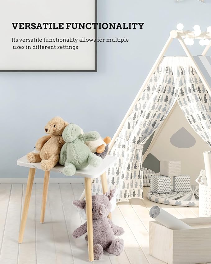 FORAOFUR End Table Set of 2, Modern Wooden Side Table for Living Room, Bedroom