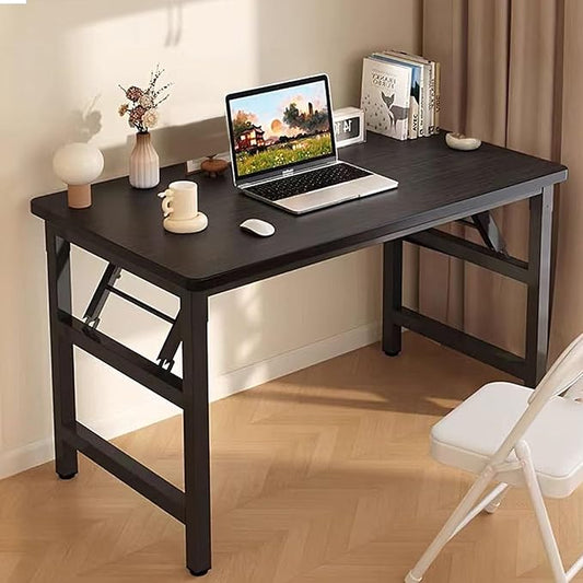 47.2 Inch Foldable Desks for Small Spaces,Foldable Desk No Assembly,Small Table for Bedroom,Black.