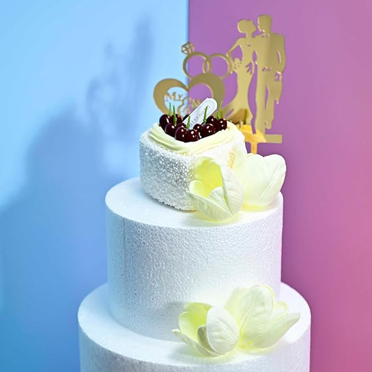 12pcs Warm White Flowers PU Real Touch Flowers Wedding Bouquets Artificial Flowers for Decoration DIY Floral Gifts Cake Topper Home Office Table Decor Farmhouse Table Centerpiece Decorations