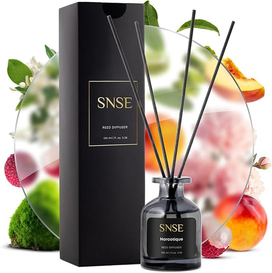 SNSE Narcotique Reed Diffuser Set - Premium Reed Diffusers for Home with Diffuser Reeds, Luxurious Gift Aroma, Sophisticated Scent, Ideal for Relaxation, Elegant Home Fragrance