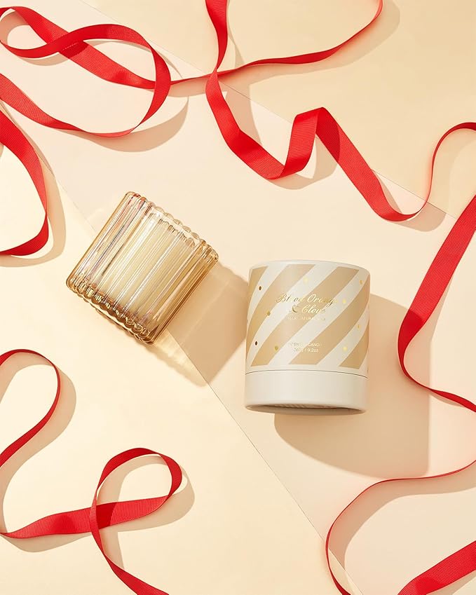 M&SENSE Blood Orange Clove Scented Candles, 1 Wick Jar Candle, Christmas Fall Gifts for Home Decor, Up to 60 Hours Burning, Natural Soy Wax Relaxing Aromatherapy Candle